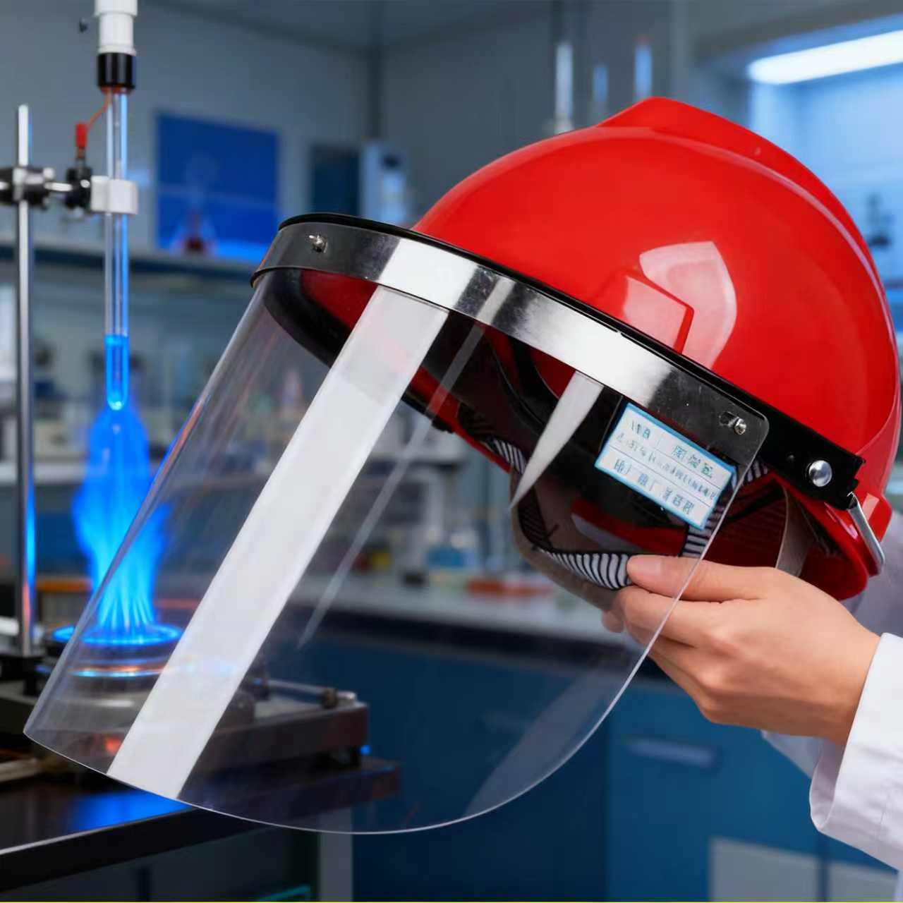 高清透明电焊面罩头戴式防护罩焊工专用加厚炼钢铝厂防烤脸安全帽