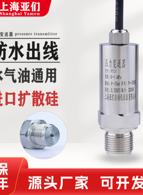 高精度压力变送器带数显扩散硅气压水压油压传感器RS485通讯PT131