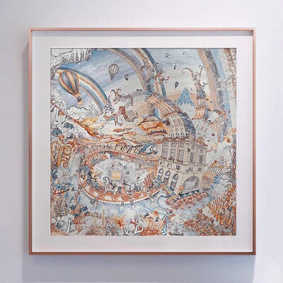 翱翔福宝之梦简约现代客厅装饰画画轻法式轻奢喷绘卧室走廊过道挂