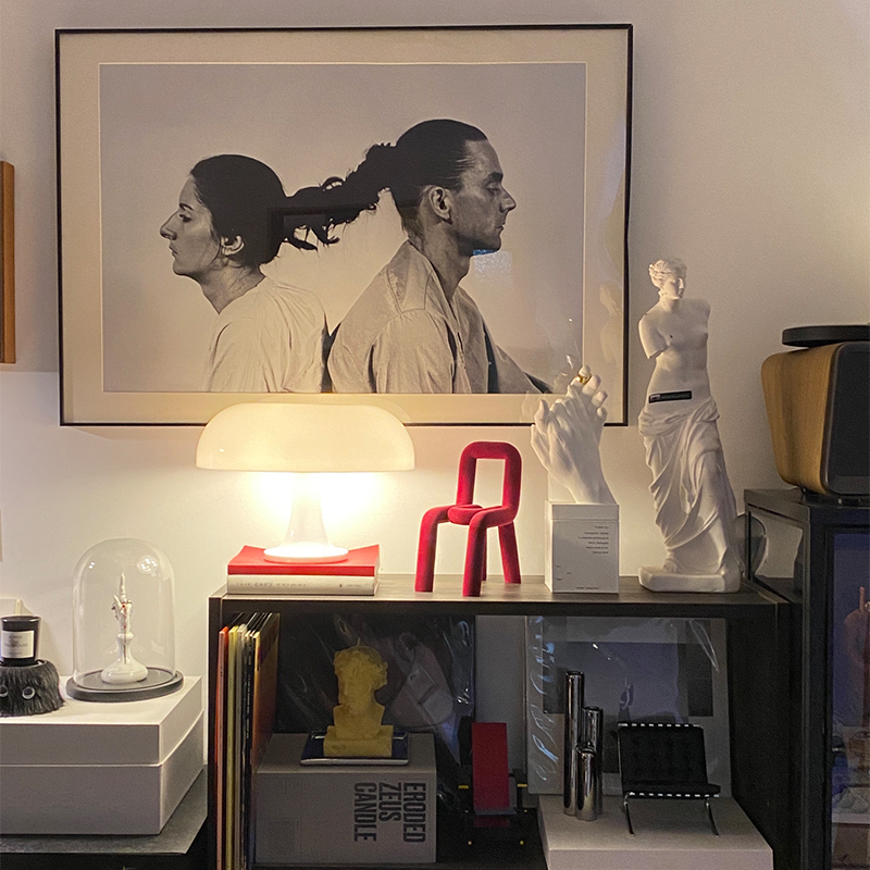 阿布拉莫维奇油画人物装饰画黑白摄影艺术小众客厅卧室背景墙挂画