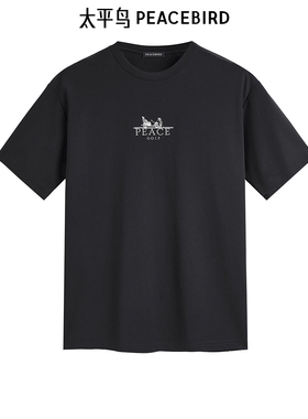 太平鸟男装T恤双面布凉感短袖潮 B1CNE05
