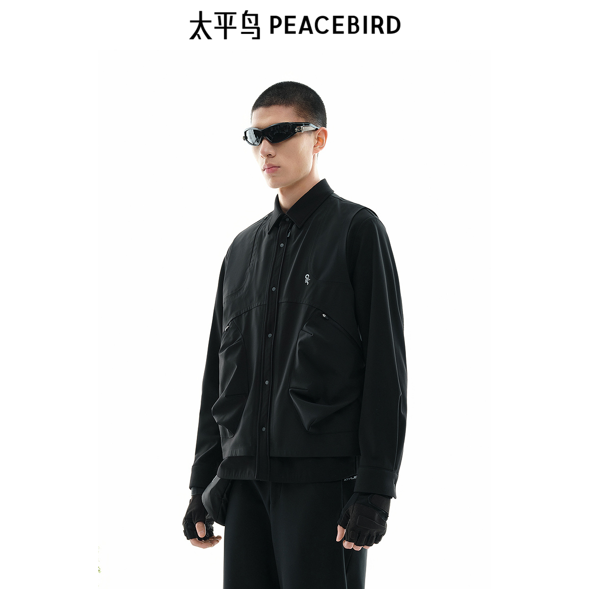 【商场同款】太平鸟男装两件套潮流夹克冬户外外套B2BCE4144