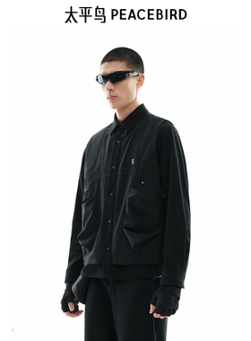 【商场同款】太平鸟男装两件套潮流夹克冬户外外套B2BCE4144