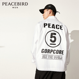 秋印花休闲夹克男外套B2BCD3305 太平鸟男装 潮流户外