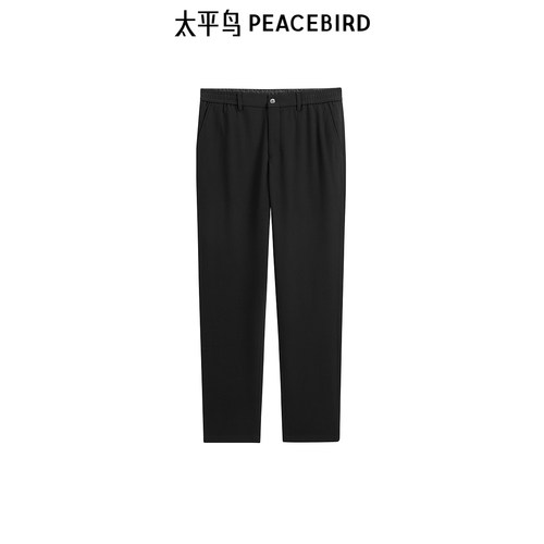 【商场同款】太平鸟男装 2024年冬季黑色休闲裤男B1GBE4330