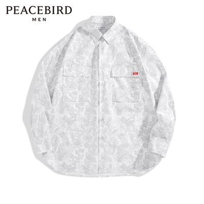 【CNY新年系列】太平鸟男装外穿式衬衫春新款满版 B2CHE1114