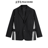 精致潮流舒适男士 上衣 奥莱 休闲便服斯文西装 清仓 太平鸟男装