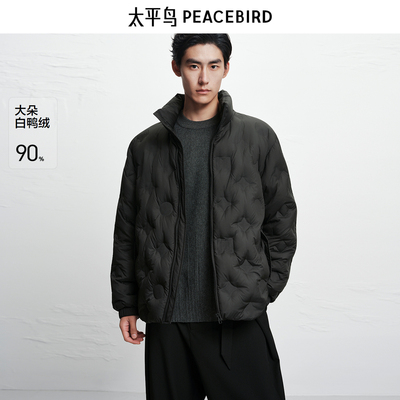 【商场同款】太平鸟男装羽绒服25冬季新款压胶立领外套 B1ACF4447