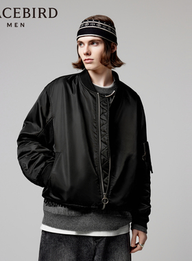 太平鸟男装日系棒球夹克潮流户外茄克外套B2BCD4108