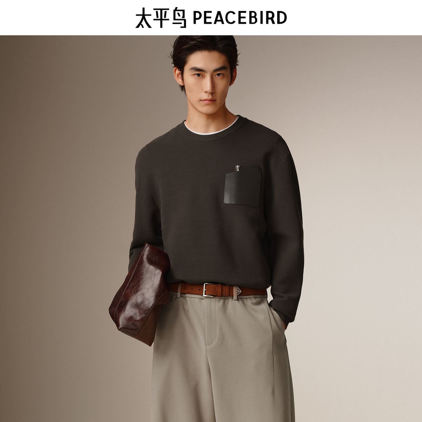 【商场同款】太平鸟男装 2025年冬季新款针织衫毛衣男B1EBF4238