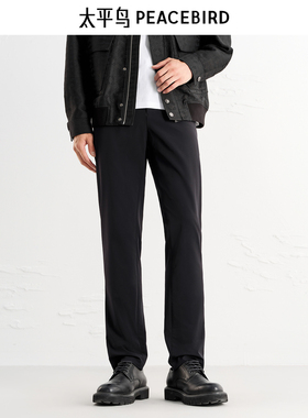 太平鸟男装直筒西装裤舒适透气休闲裤B1GBE2138