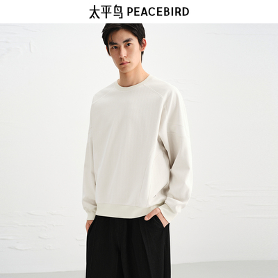 【商场同款】太平鸟男装 2025年秋季新款宽松圆领卫衣男B1CRF3413