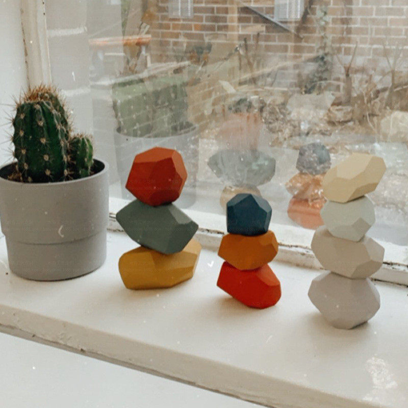 ins彩虹叠石叠叠高/儿童早教积木益智叠叠乐/手眼协调桌面游戏|ruв категории игрушка/коляска/головоломка/блоки/модель, Другие игрушки - от Buy2taobao.com для оказания профессиональной услуги покупки агента Taobao