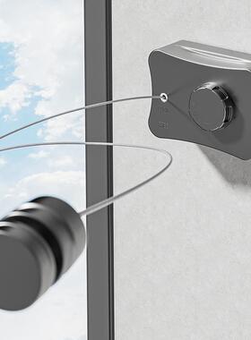 隐形晾衣绳晾衣服神器绳子室内免打孔卫生间隐形伸缩阳台钢丝绳架