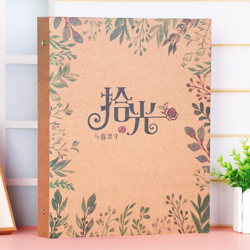 A4相册本8寸12寸照片家庭纪念册插页式大容量6寸明信片收纳册活页