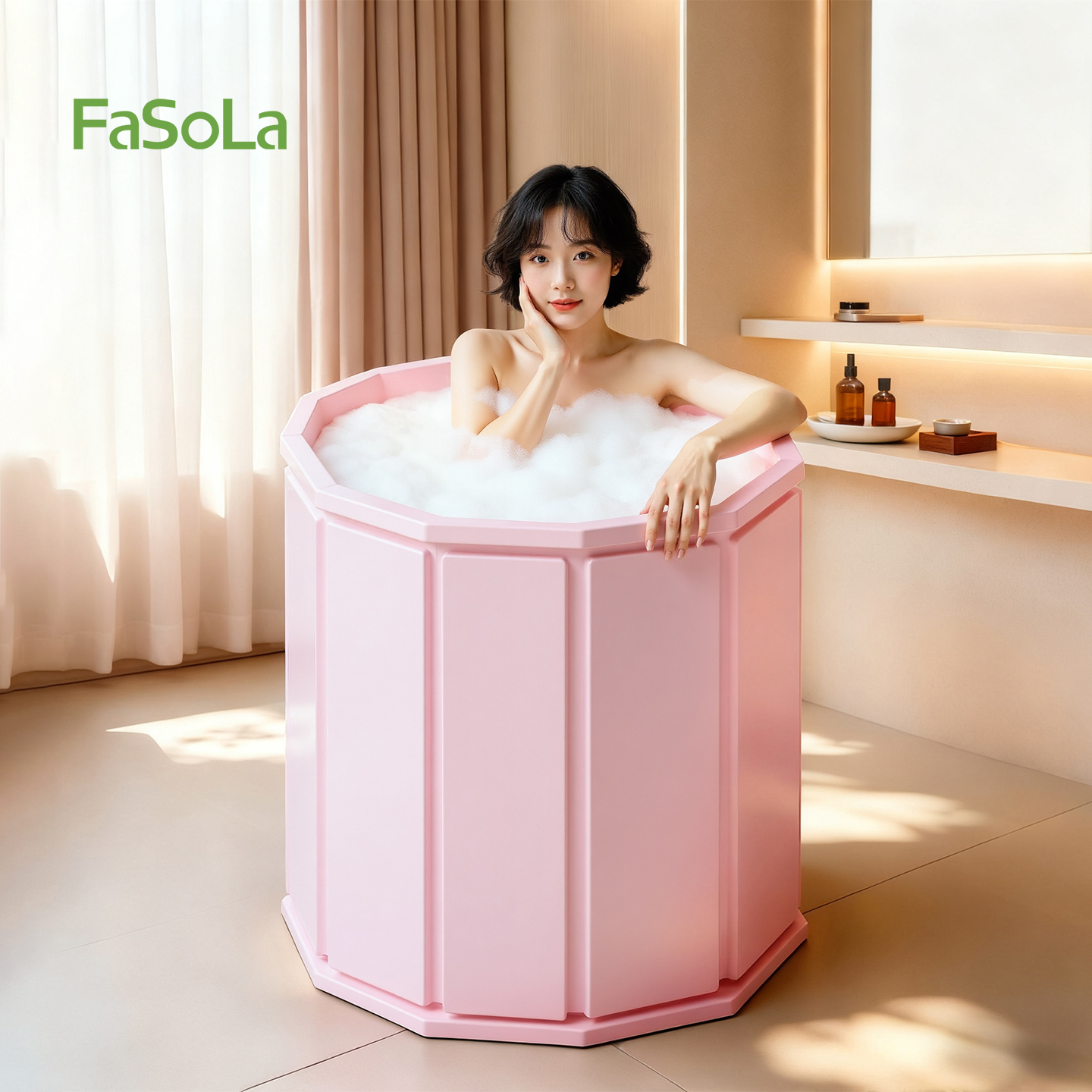 FaSoLa泡澡桶家用可折叠儿童洗澡