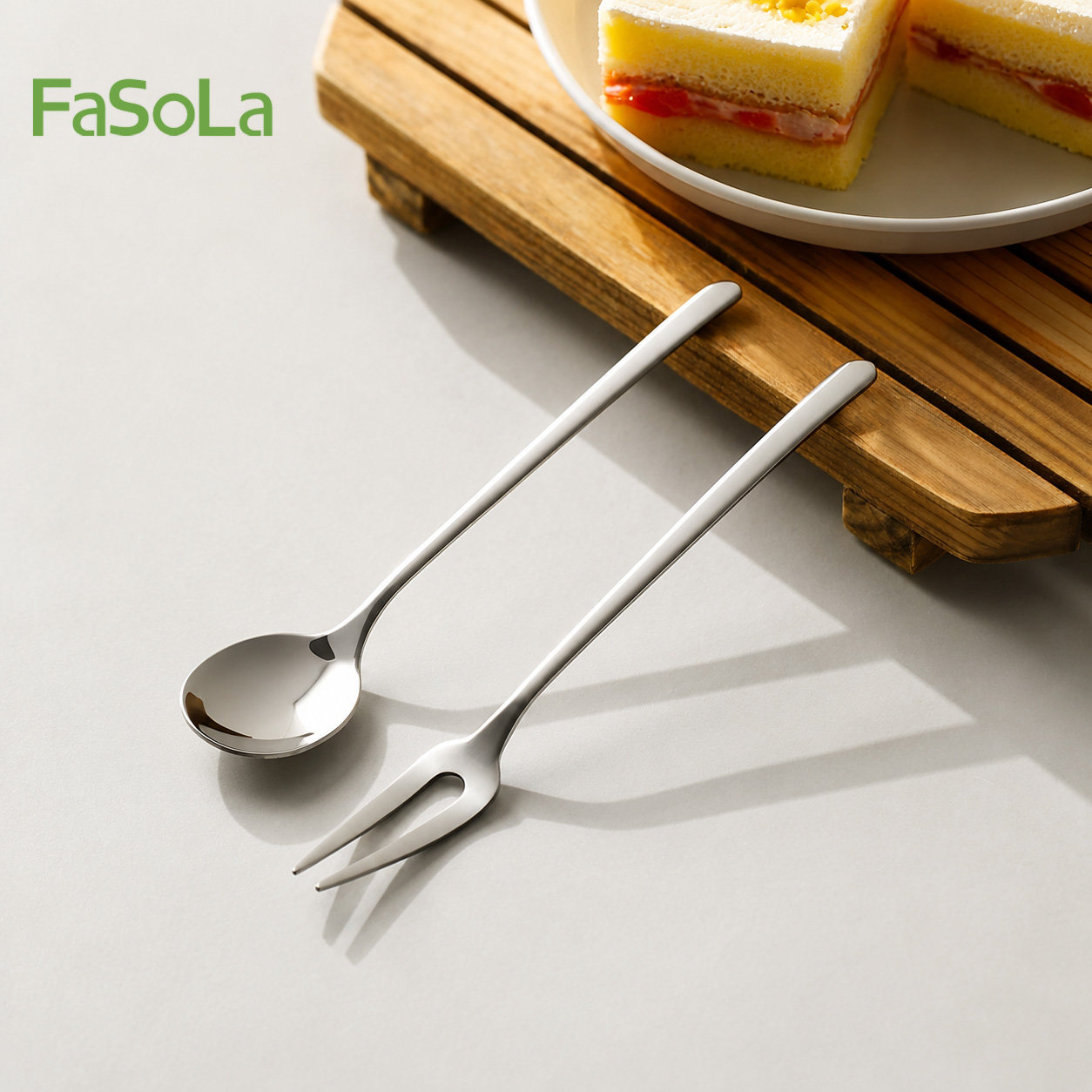 FaSoLa甜品勺叉套装水果小叉子图片