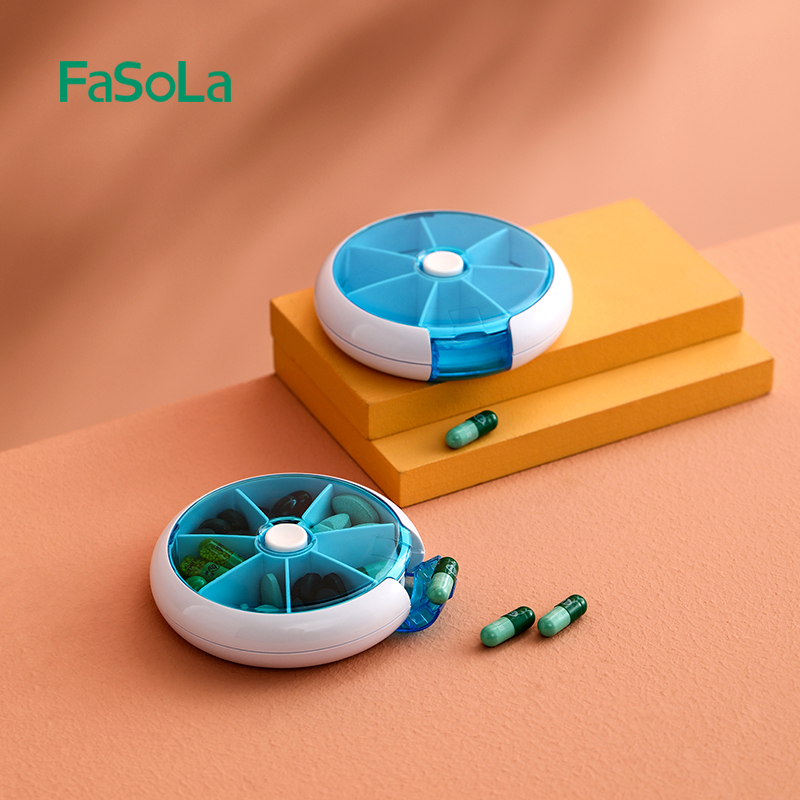FaSoLa旋转分格7天旅行装小药盒