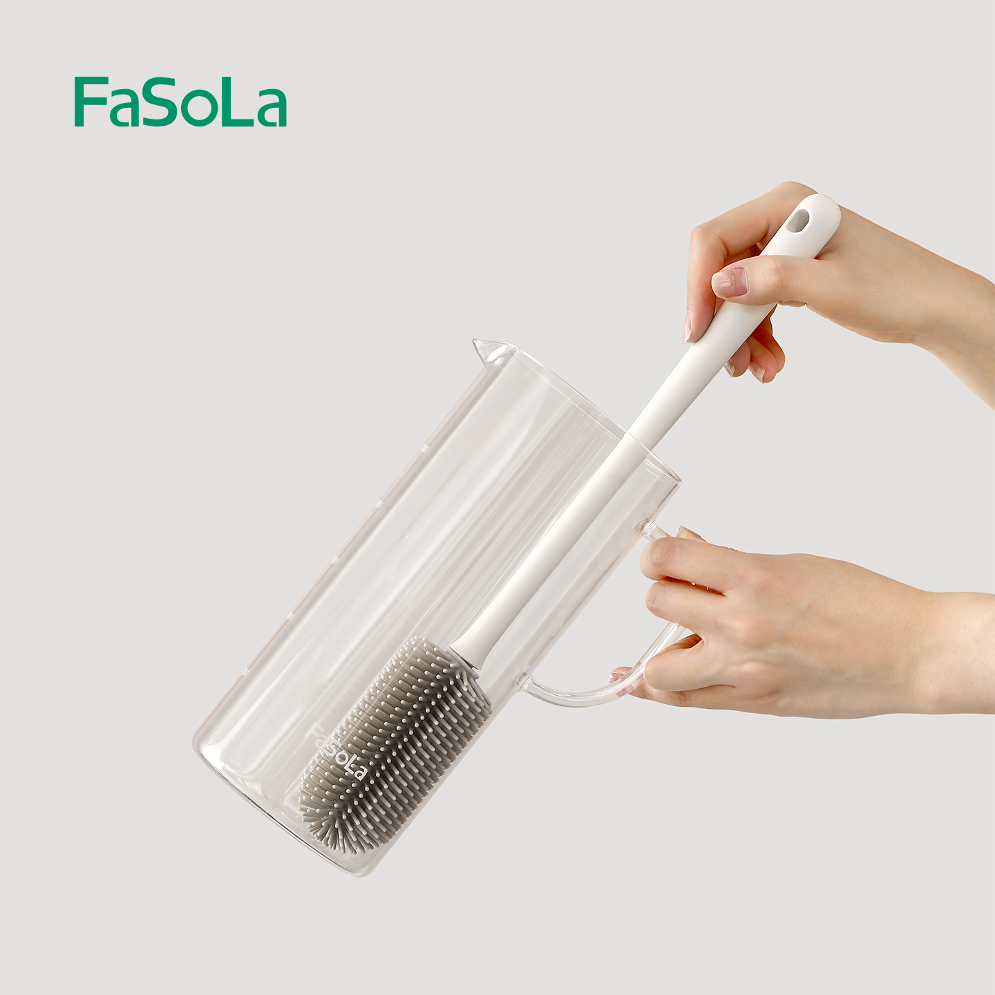 FaSoLa硅胶杯刷长柄洗杯子奶瓶刷