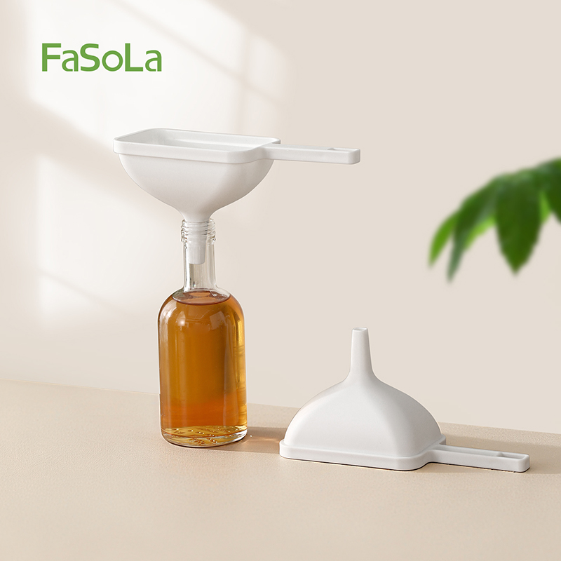 FaSoLa厨房漏斗家用油液体分装倒油倒酒漏斗加宽口径加长手柄防漏