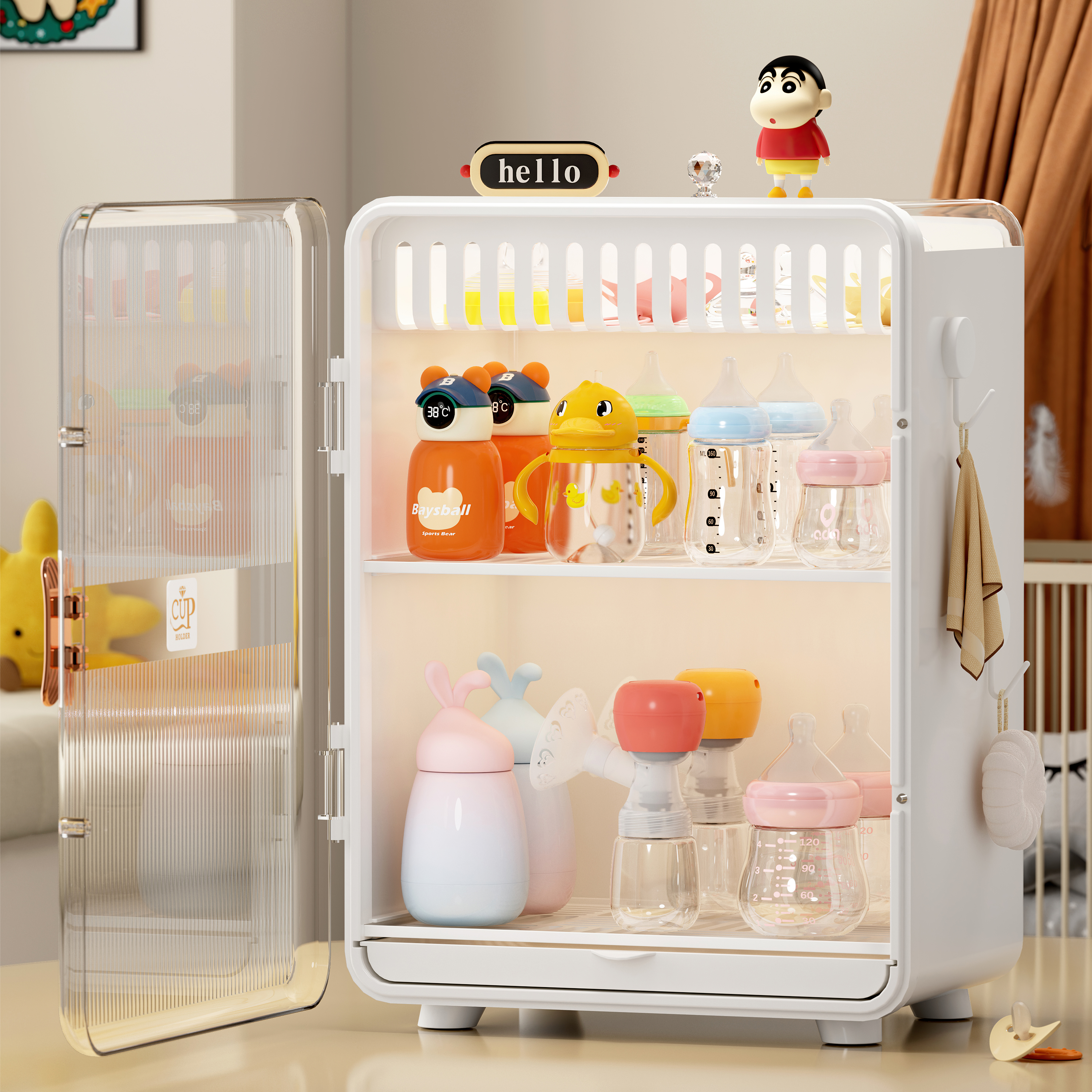 高颜值宝宝专属餐具柜