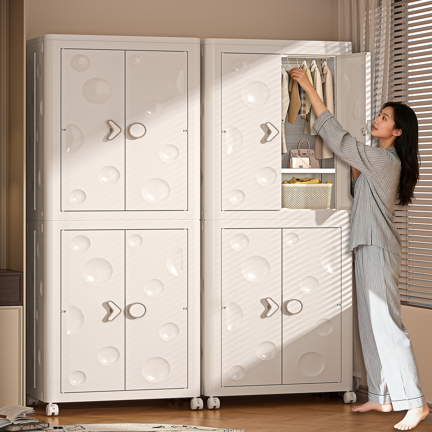 加高加厚多层简易折叠衣柜收纳柜