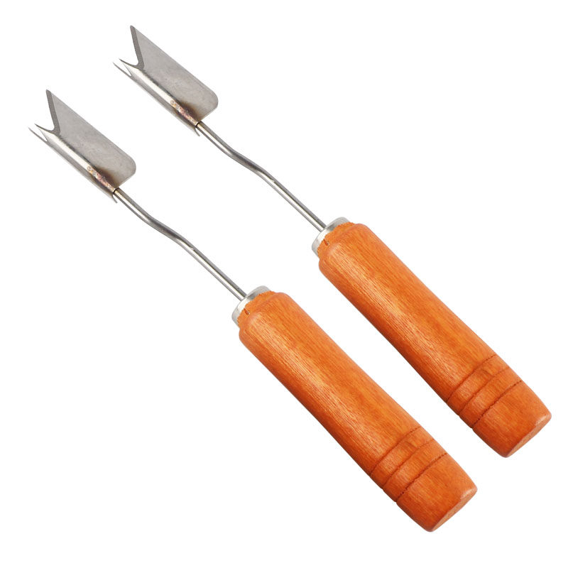 菠萝刀削皮器削菠萝刀去眼器菠萝刀具去籽器不锈钢菠萝v字型锉刀