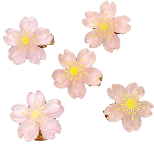 甜美可爱小清新粉色蓝色樱花花朵发夹发卡子小号发饰碎发夹刘海女