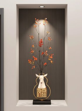 树脂装饰新中式玄关插花创意花瓶