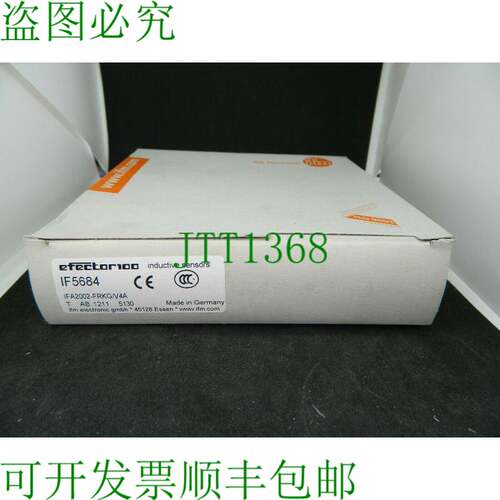 原装供应x IFM ELECTRONIC IF5684 接近开关 IFA2002-FRKG/V4A 传