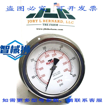 原装供应 STEWARTS-USA 60-SV-600-RK-RC 0-600 PSI 压力表 1/4 M