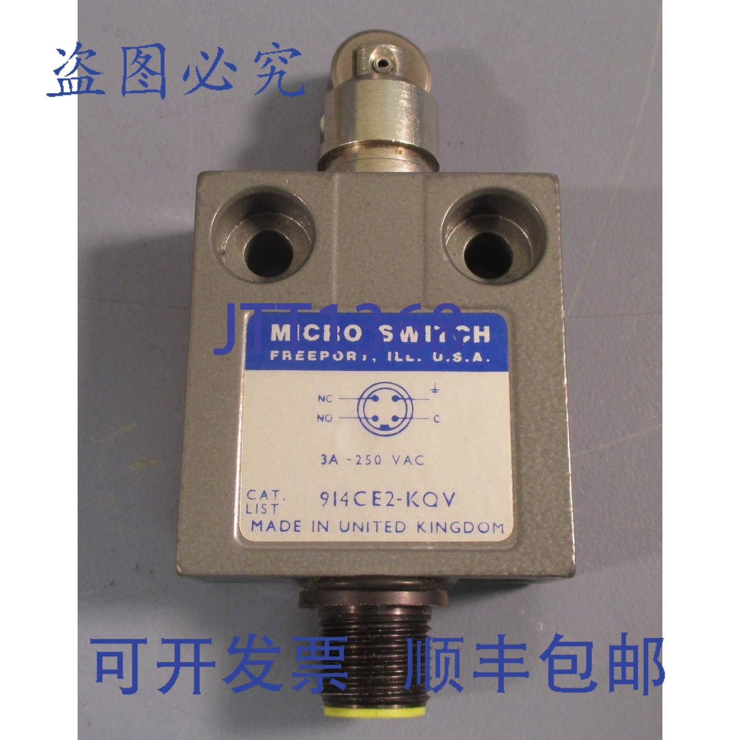 供应开关 914CE2-KQV 3A-250 VAC带 4 针连接器