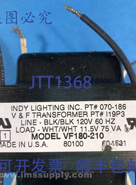 原装供应Indy Lighting, Inc. VF180-210 变压器 USIP