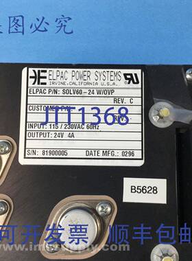 原装供应Elpac SOLV60-24 W/OVP 电源，输入 115/230VAC，60Hz，