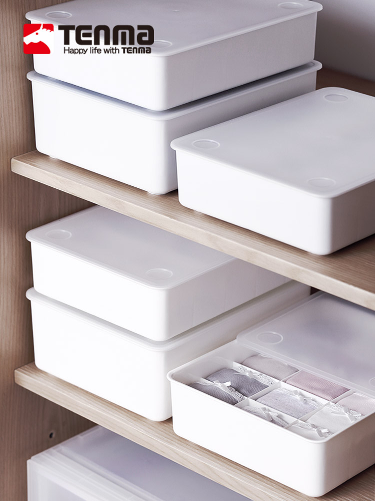 日本天马株式会社内衣收纳盒家用文胸内裤袜子宿舍塑料储物盒有盖