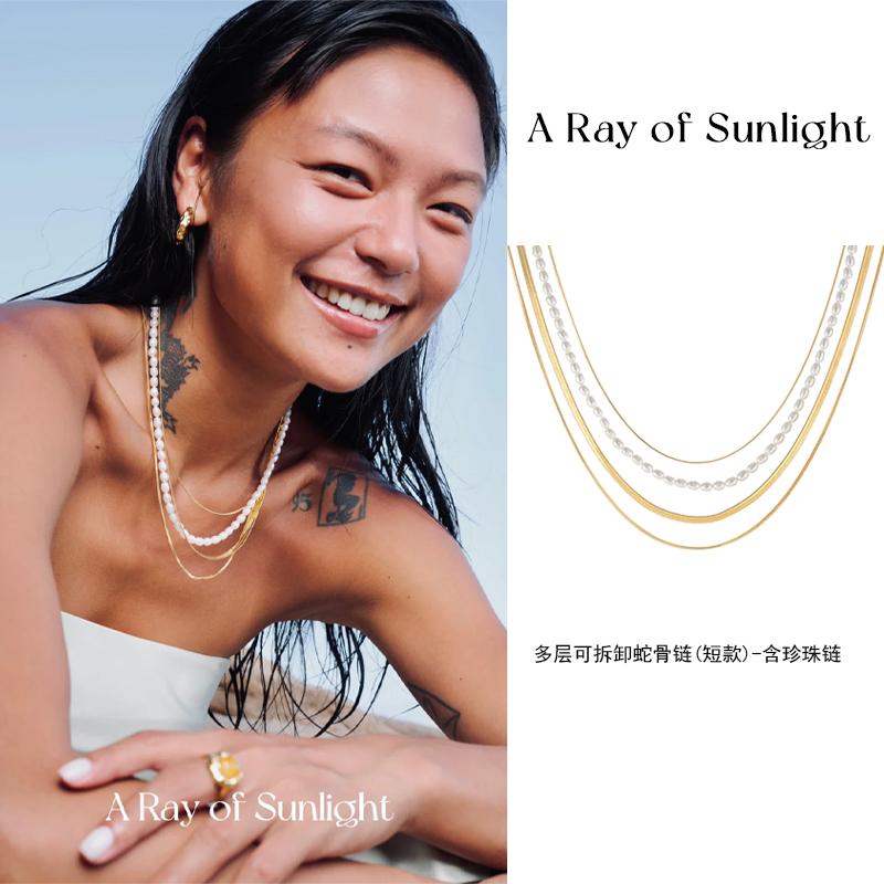 ARayOfSunlight多层叠戴项链