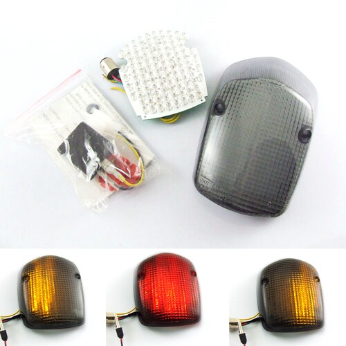 本产品已经通过欧洲E-MARK E11认证，通过DOT认证。带E-MARK认证~~LED转向集成尾灯(包括行驶、刹车、左右转向功能）