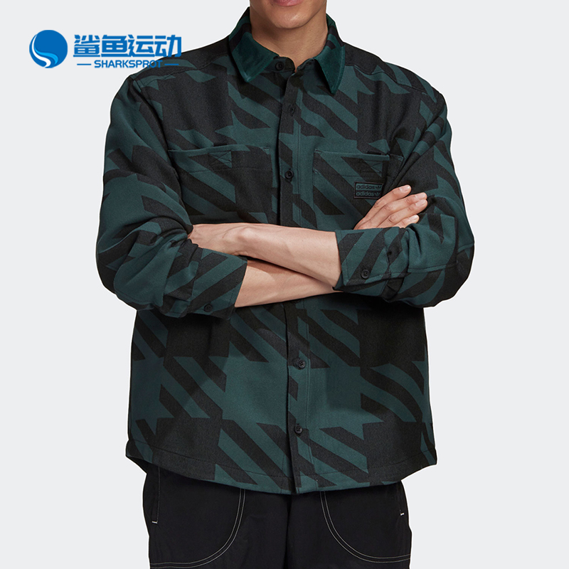 Adidas/阿迪达斯正品三叶草 秋季新款男子运动长袖衬衫 GD9345