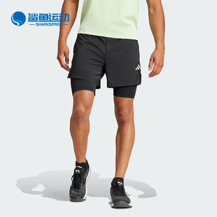 2IN1 IR8597 S男士 GYM 阿迪达斯正品 二合一短裤 Adidas