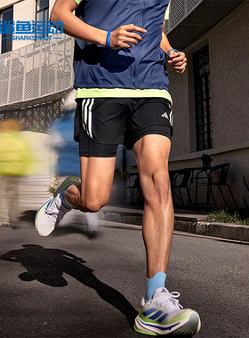 Adidas/阿迪达斯正品OTR E 3S 2IN1 S男士跑步运动短裤IQ3808