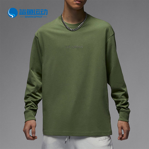 Nike/耐克正品Air Jordan男士圆领宽松运动长袖T恤FJ0703-340