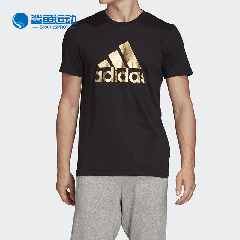 Adidas/阿迪达斯正品夏季男子运动型格套头宽松短袖休闲T恤FN1735