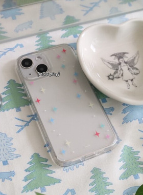 韩系ins风夏日多巴胺星星适用iPhone17promax手机壳苹果16pro亚克力高透15/14plus防摔13新款17air超闪保护套