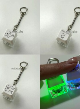 创意小众可爱卡通方形钥匙扣