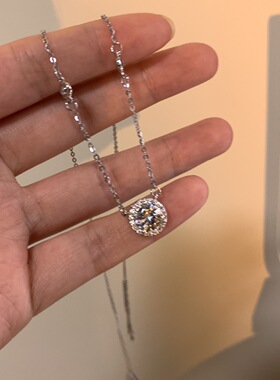冷淡风超闪锆石项链女小众设计高级感网红气质锁骨链时尚通勤配饰