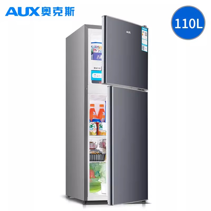 奥克斯家用冰箱110L升双门迷你小型冷藏冷冻保鲜电冰箱宿舍办公室