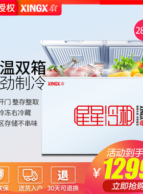 星星280E冰柜家用冰箱商用大容量冷藏冷冻两用小型双温冷冻柜280L