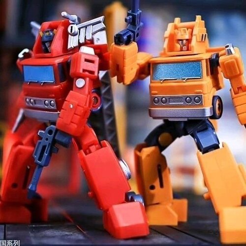 魔方 消防车MS-B01A/B02A 建筑师 吊车-灭火器 小比例变形玩具G1