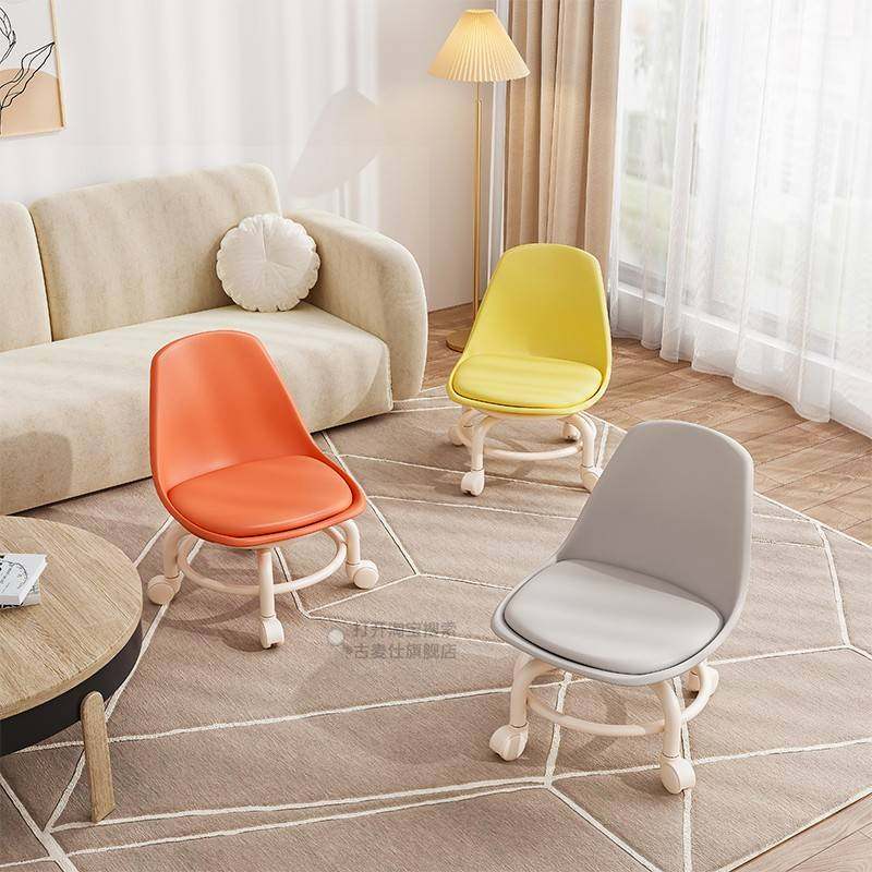 客厅滑轮小凳子静音万向轮小椅子可移动新款靠背软包网红带轮板凳,住宅家具,矮凳,淘宝优惠券,粉丝福利购,淘宝优惠卷