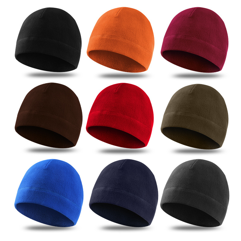 马拉松跑步帽子女款秋冬户外抓绒帽运动防寒防风保暖登山骑行滑雪